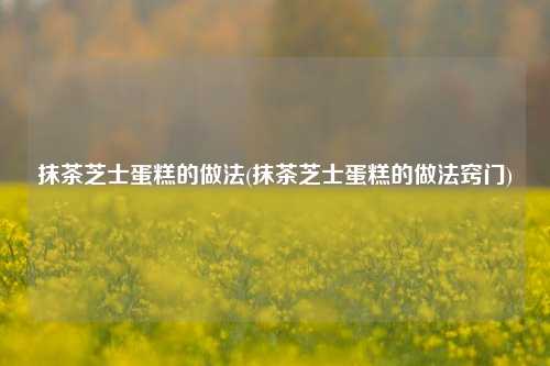 抹茶芝士蛋糕的做法(抹茶芝士蛋糕的做法窍门)