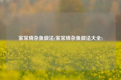家常烧杂鱼做法(家常烧杂鱼做法大全)