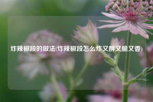 炸辣椒段的做法(炸辣椒段怎么炸又酥又脆又香)